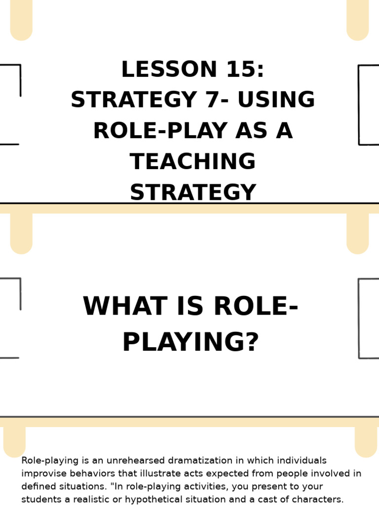 Role-Playing as an Effective Teaching Strategy | PDF | Acceleration ...