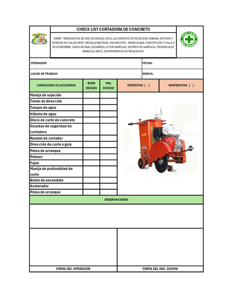 Check Cortadora | PDF