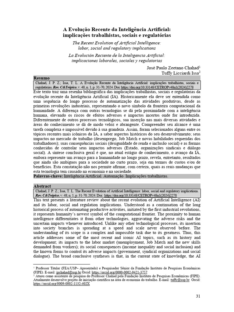 Artigo - Evolução - Da - Inteligencia - Artificial | PDF | Revolução ...
