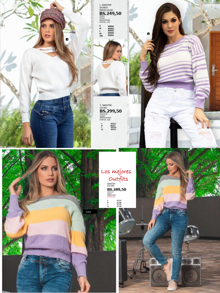 Variedad de Sweaters y Outfits Trendy | PDF | Moda | Ropa