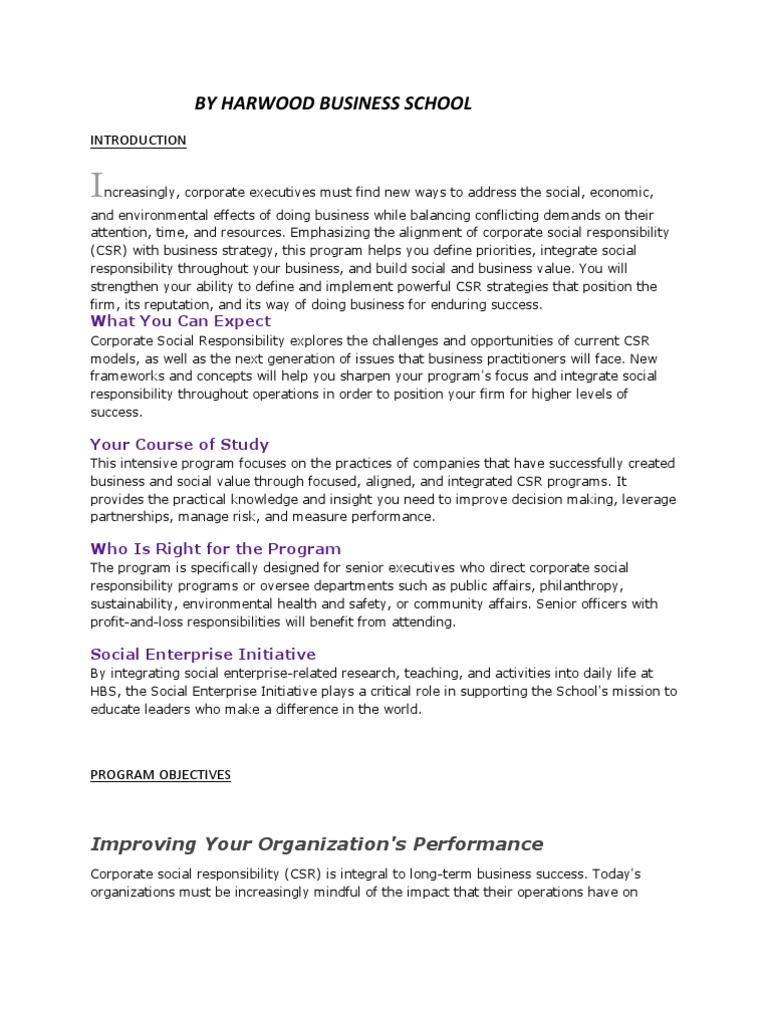 Corporate Social Responsibility Strategies | PDF | Corporate Social ...