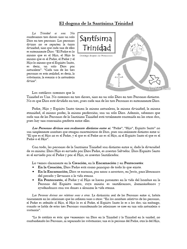 Entendiendo la Santísima Trinidad | PDF | Trinidad | espíritu Santo