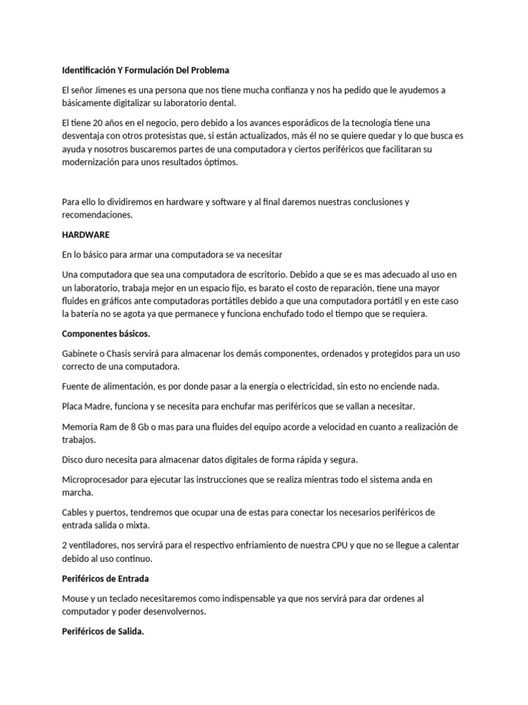 Practica Computadora Deibyd | PDF | Periférico | Hardware de la computadora