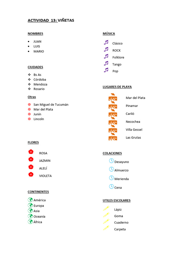 Act 13 - Viñetas | PDF