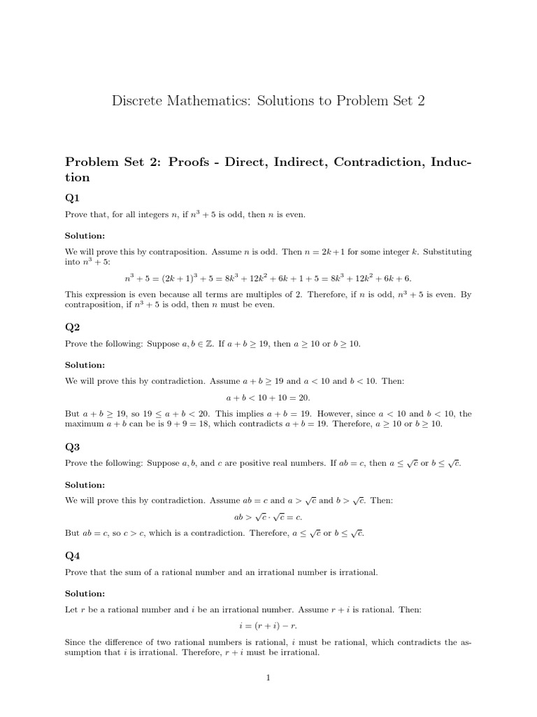 Discrete Mathematics II | PDF | Square Root | Rational Number