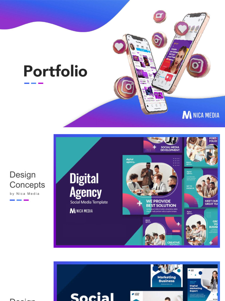 Nica Media Design Portfolio Showcase | PDF