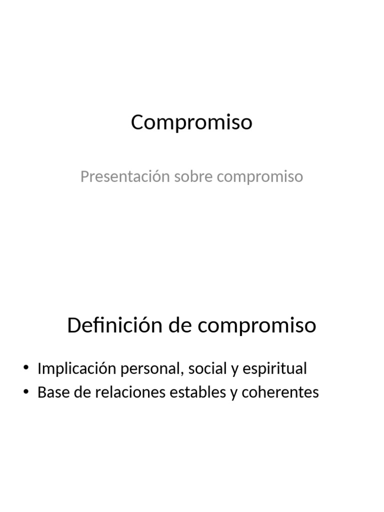 Compromiso | PDF