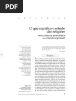 O que significa o estudo das religiões?