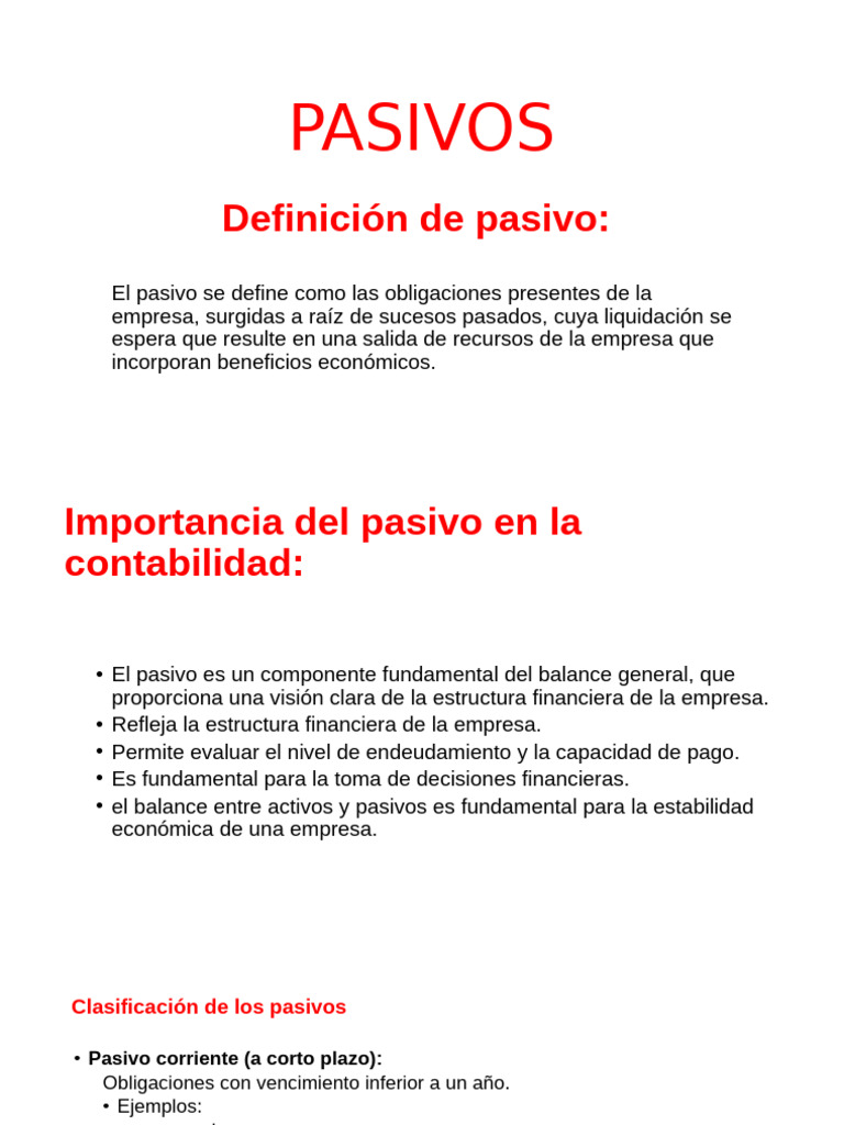 Ejemplos de Pasivos en Contabilidad | PDF | Hoja de balance | Contabilidad