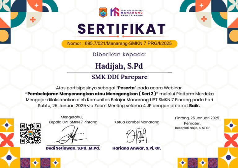 Hadijah, S.PD | PDF