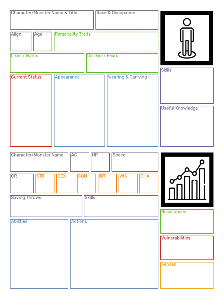 Character & Monster Profile Guide | PDF