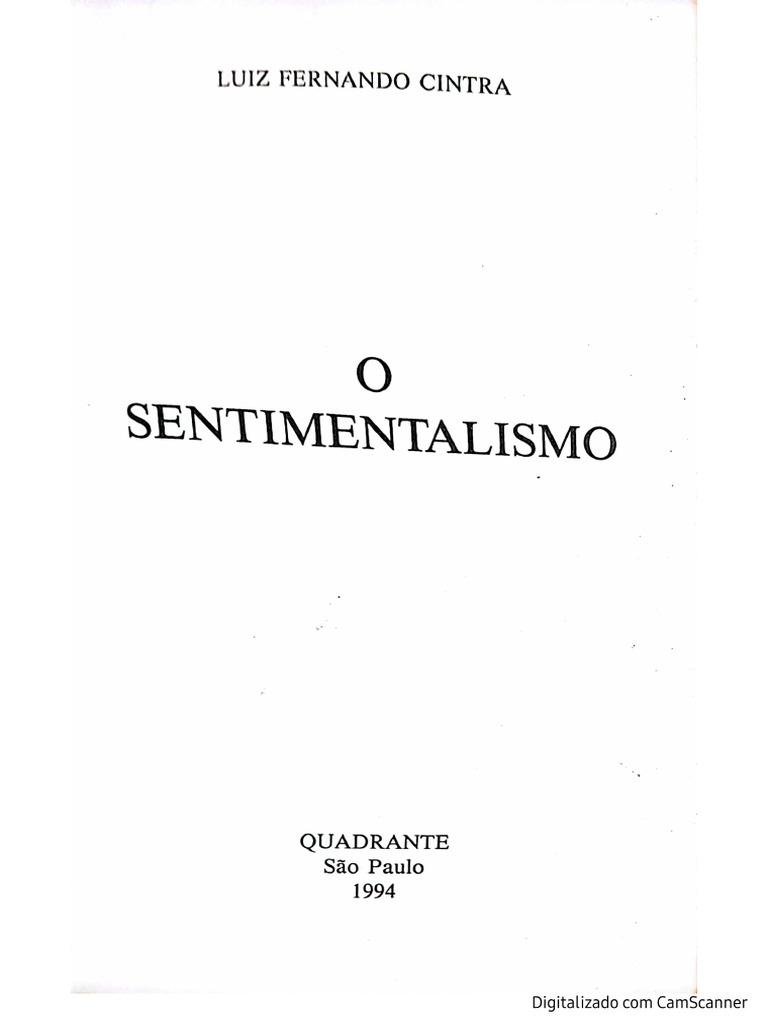 O Sentimentalismo | PDF