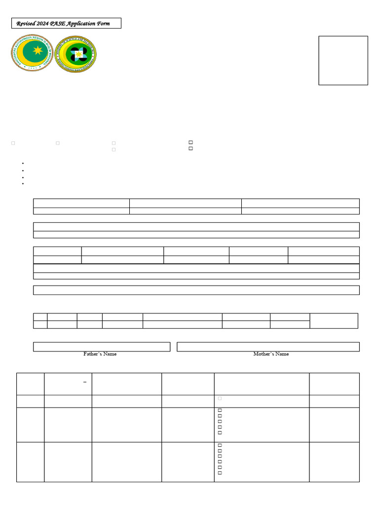 PASE Application Form for Graduate Studies | PDF | Thesis ...