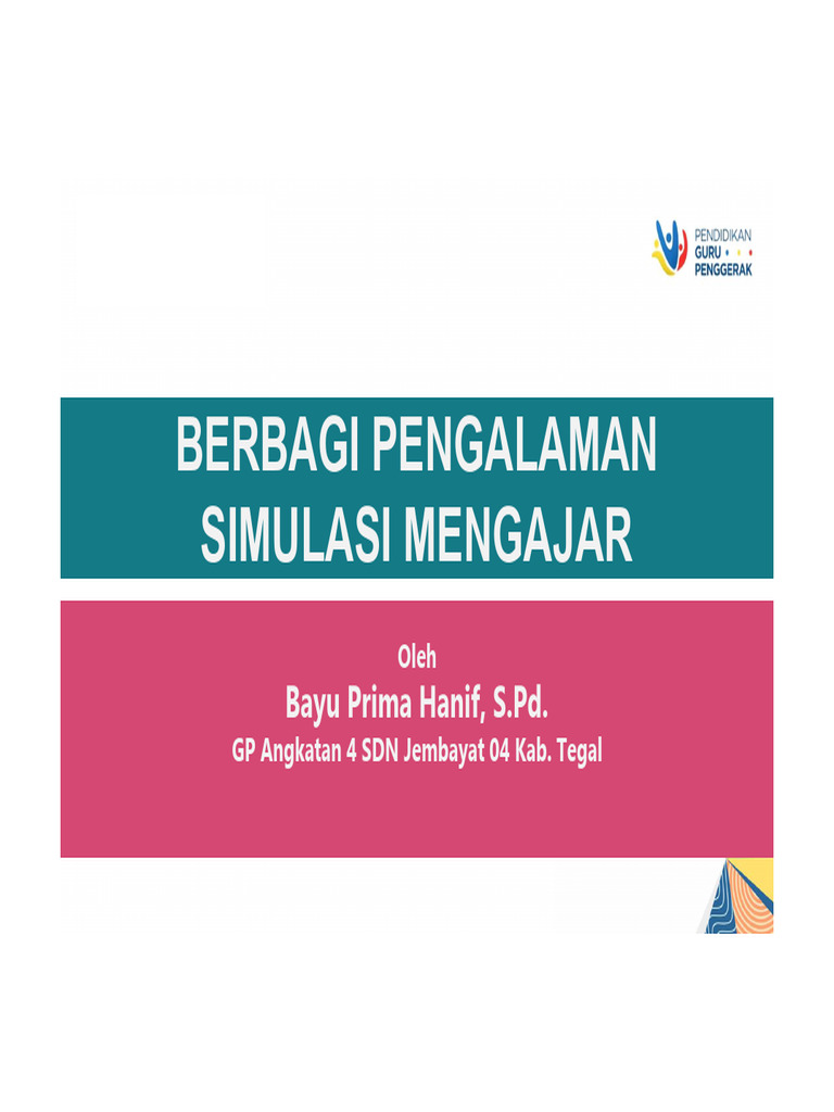 Pengalaman Simulasi Mengajar Bayu | PDF