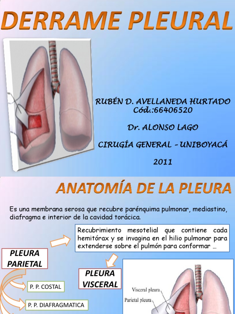 Derrame Pleural Pulm n Sistema Respiratorio