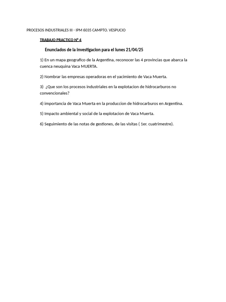 T.P. 4 Investigacion - Tercero Poly | PDF
