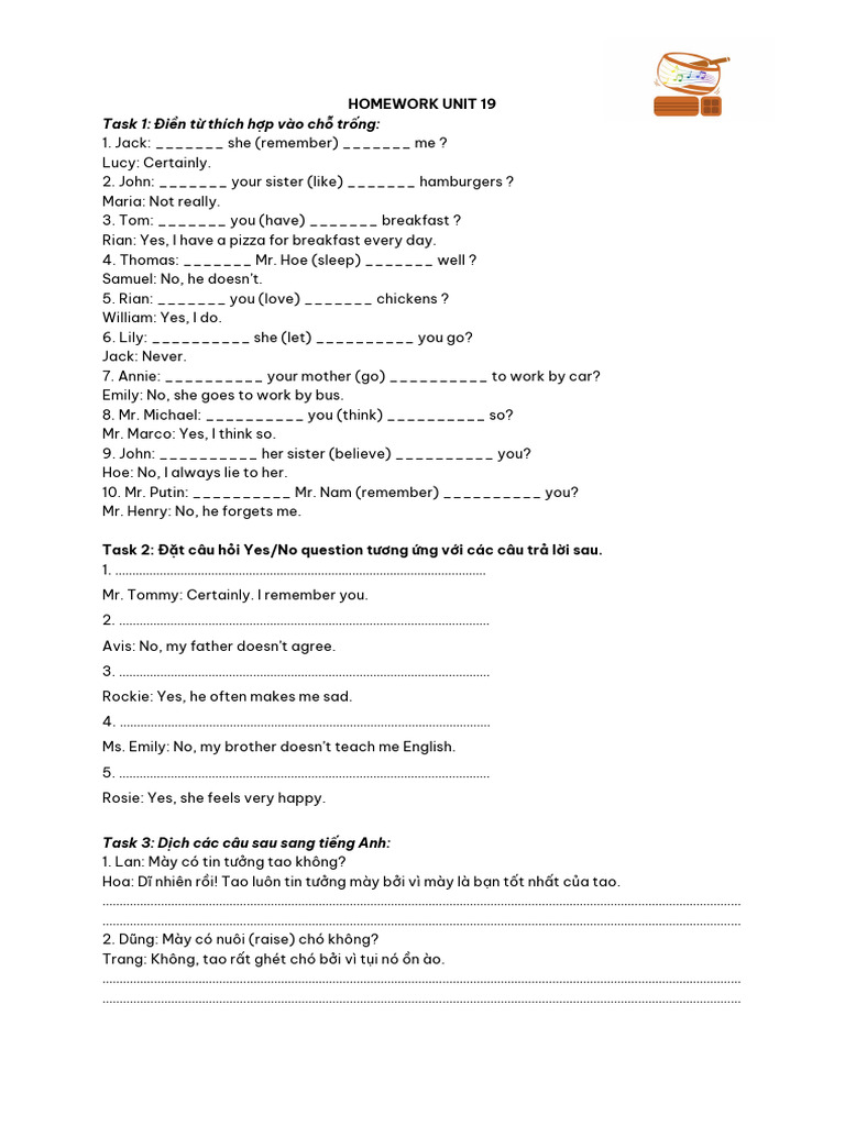 Homework UNIT 19 | PDF