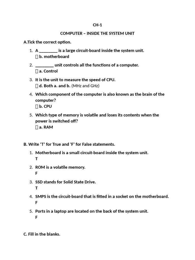 Understanding the Computer System Unit | PDF