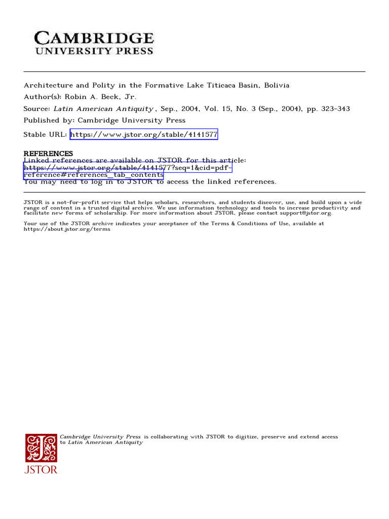 Robin A. Beck-ArchitecturePolityFormative-2004 | PDF