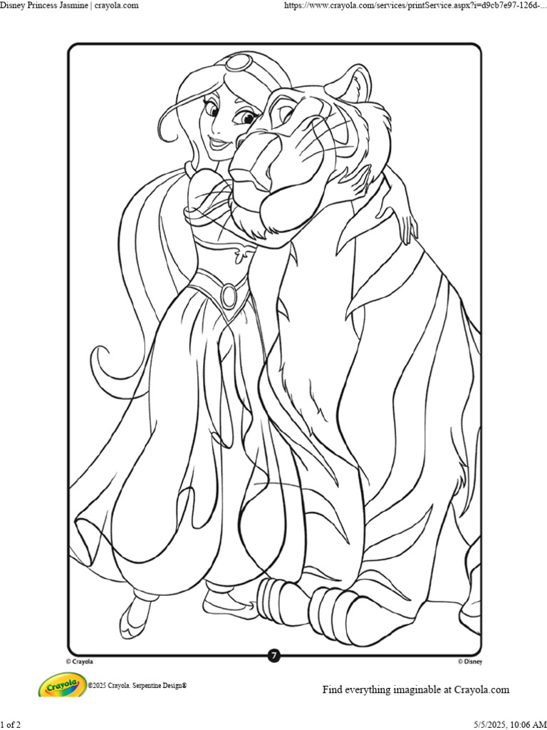 Disney Princess Jasmine | PDF