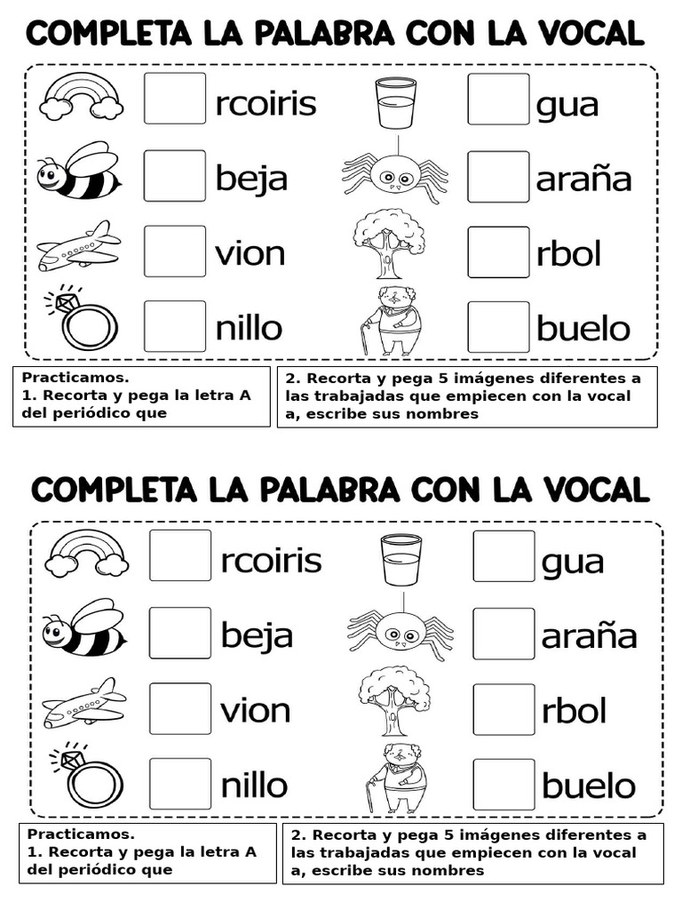 Actividades con la vocal A | PDF