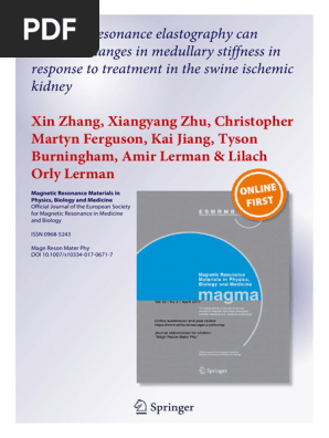 MRE Monitors Kidney Stiffness Changes | PDF | Medical Specialties