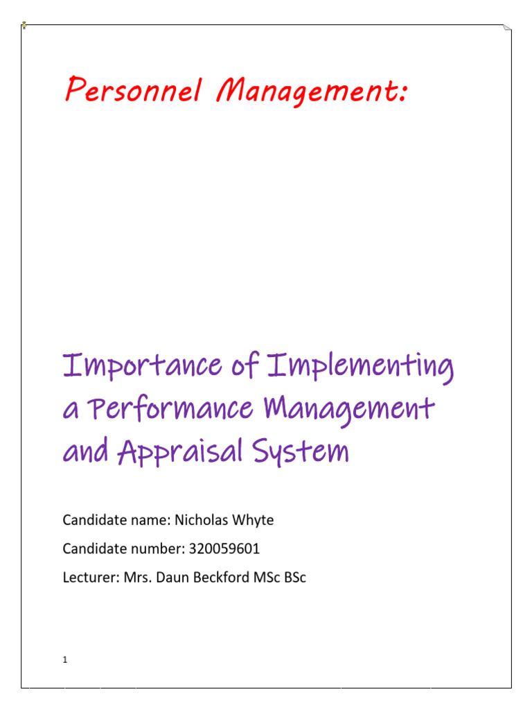 Performance Management System Benefits | PDF | Performance Appraisal ...