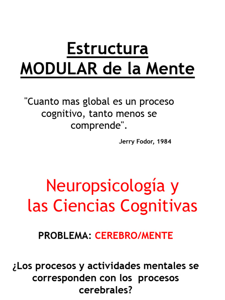 Teoría Modular de la Mente de Fodor | PDF | Mente | Percepción
