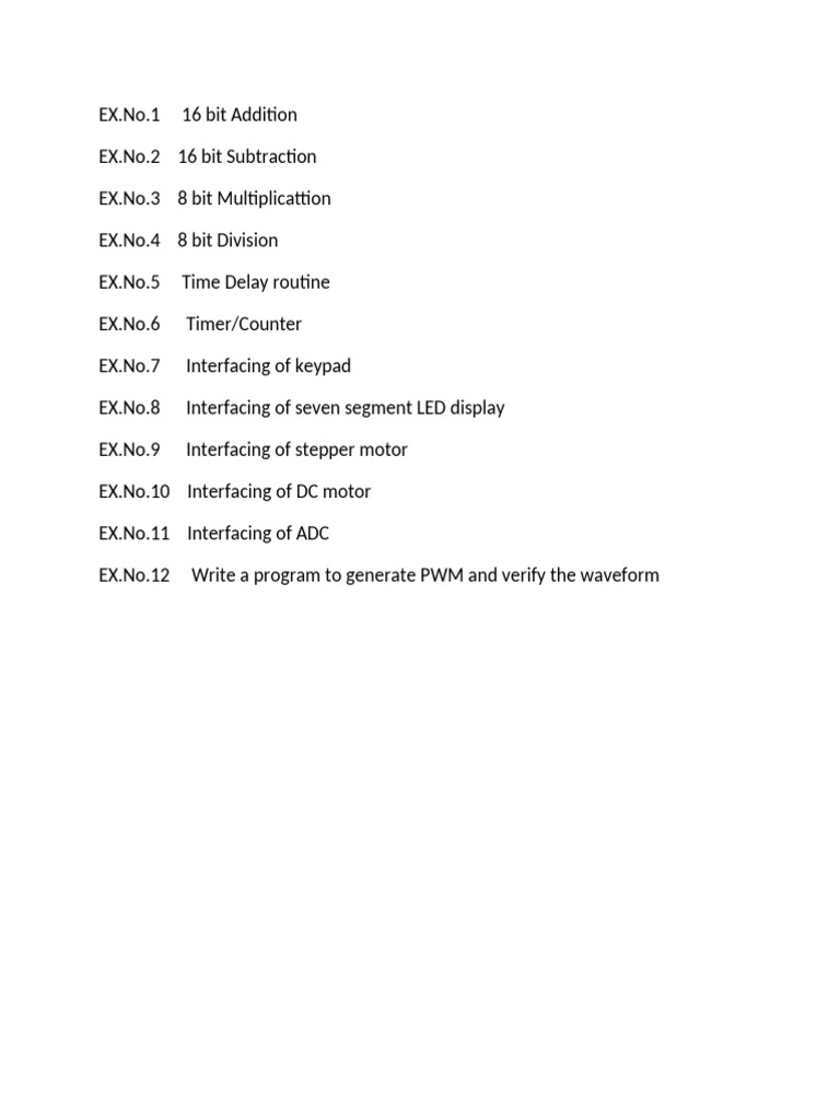 Microcontroller Experiment Question | PDF