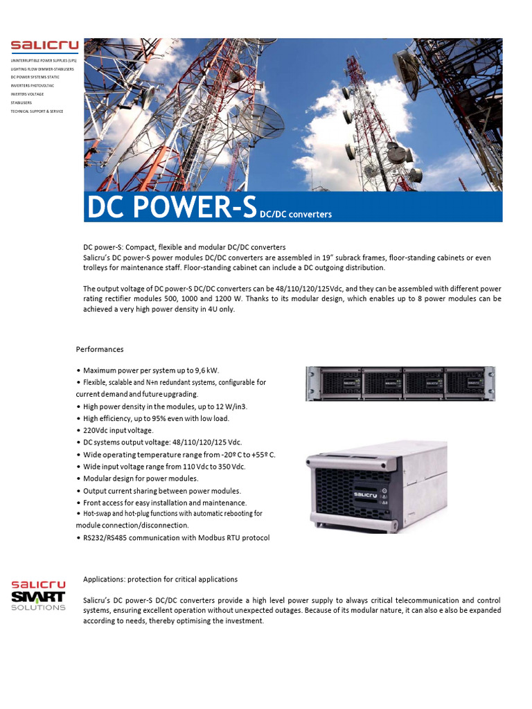 Modular DC/DC Power Converters | PDF | Direct Current | Power Supply