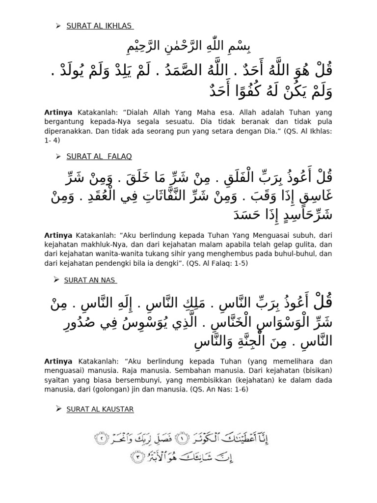 Makna Surat Al Ikhlas dan Al Falaq | PDF