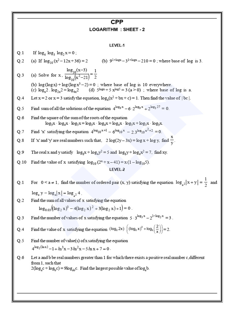 Log 4 2 | PDF | Logarithm | Numbers