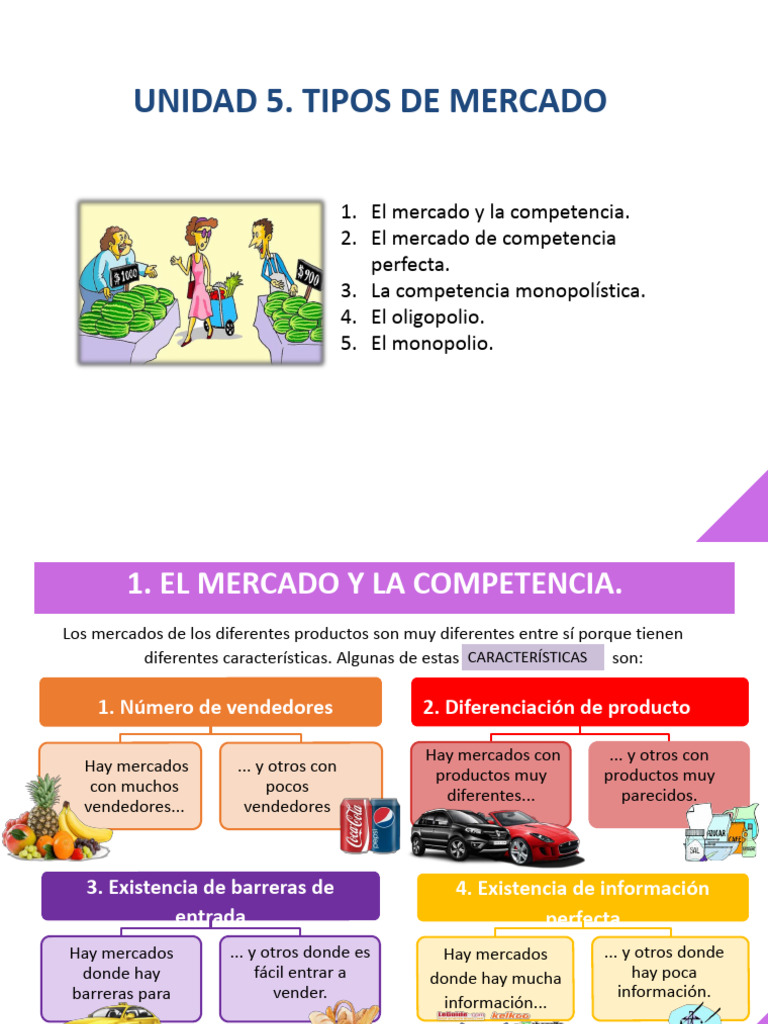 Tipos de Mercado y Competencia Económica | PDF | Mercado (economía ...
