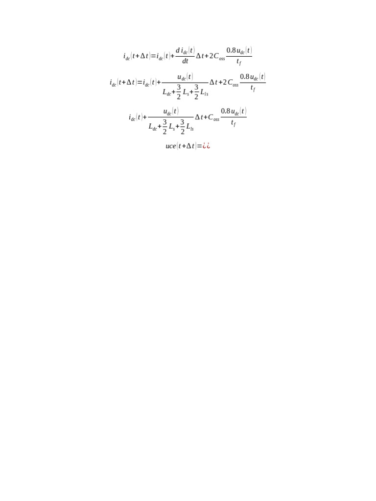Electrical Current Change Equations | PDF