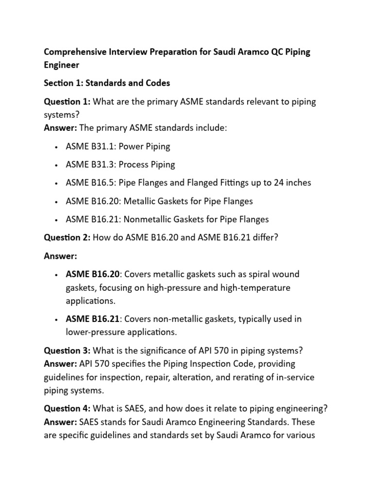 Saudi Aramco QC Piping Engineer Guide | PDF | Pipe (Fluid Conveyance ...