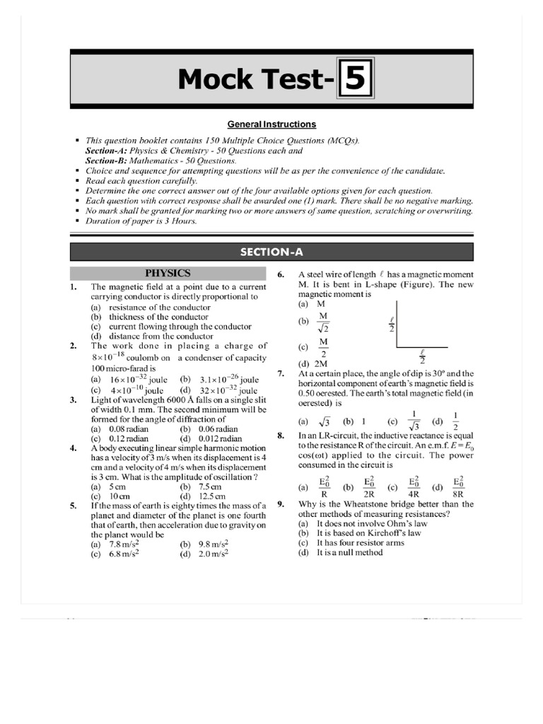 Mock Test 05 | PDF