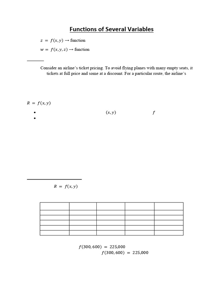 Lec 12 Functions of Several Variables | PDF | Function (Mathematics ...