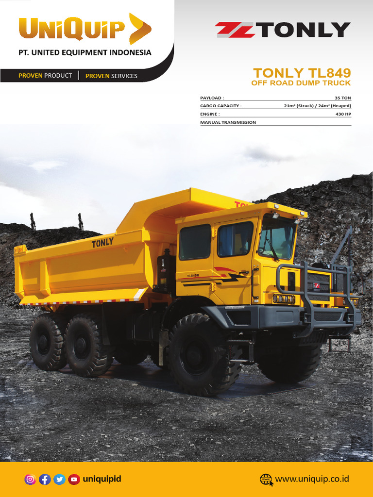 TONLY TL849R Off-Road Dump Truck Specs | PDF | Truck | Automotive ...