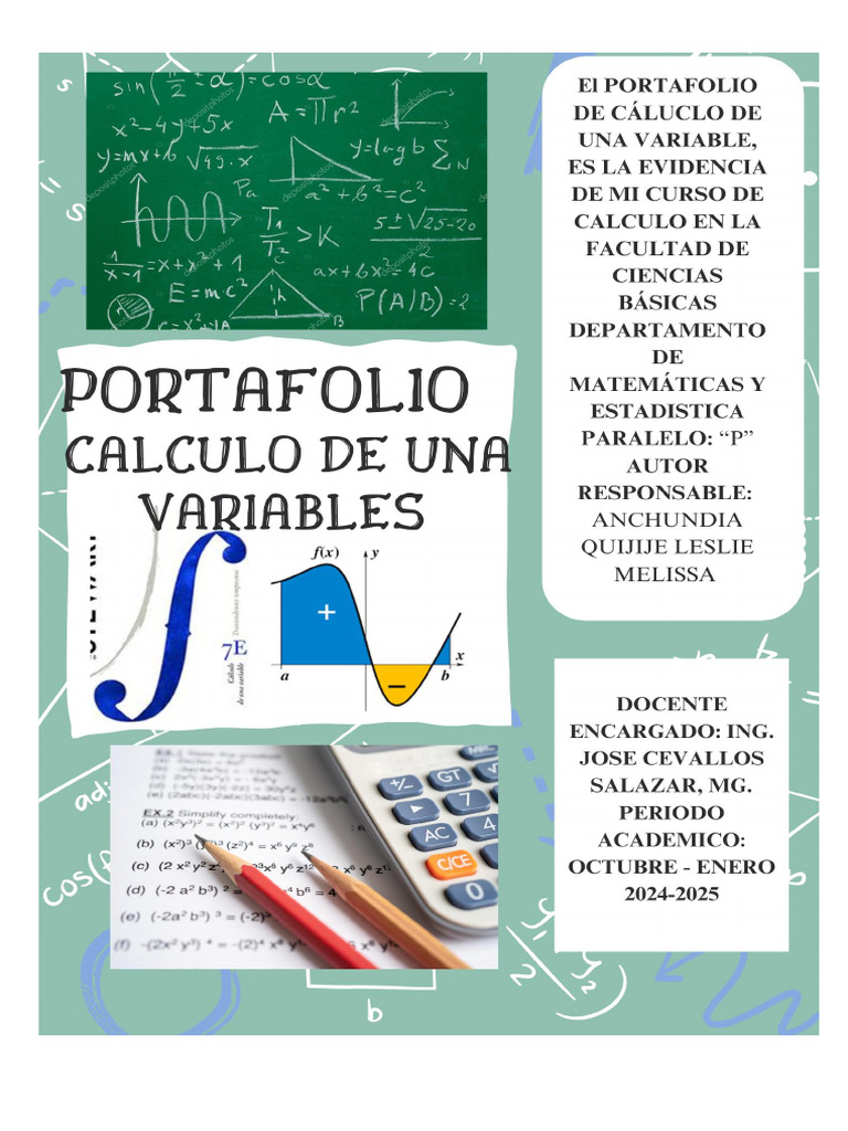 Portafolio de Calculo de Una Variable Leslie Melissa Anchundia Quijije ...