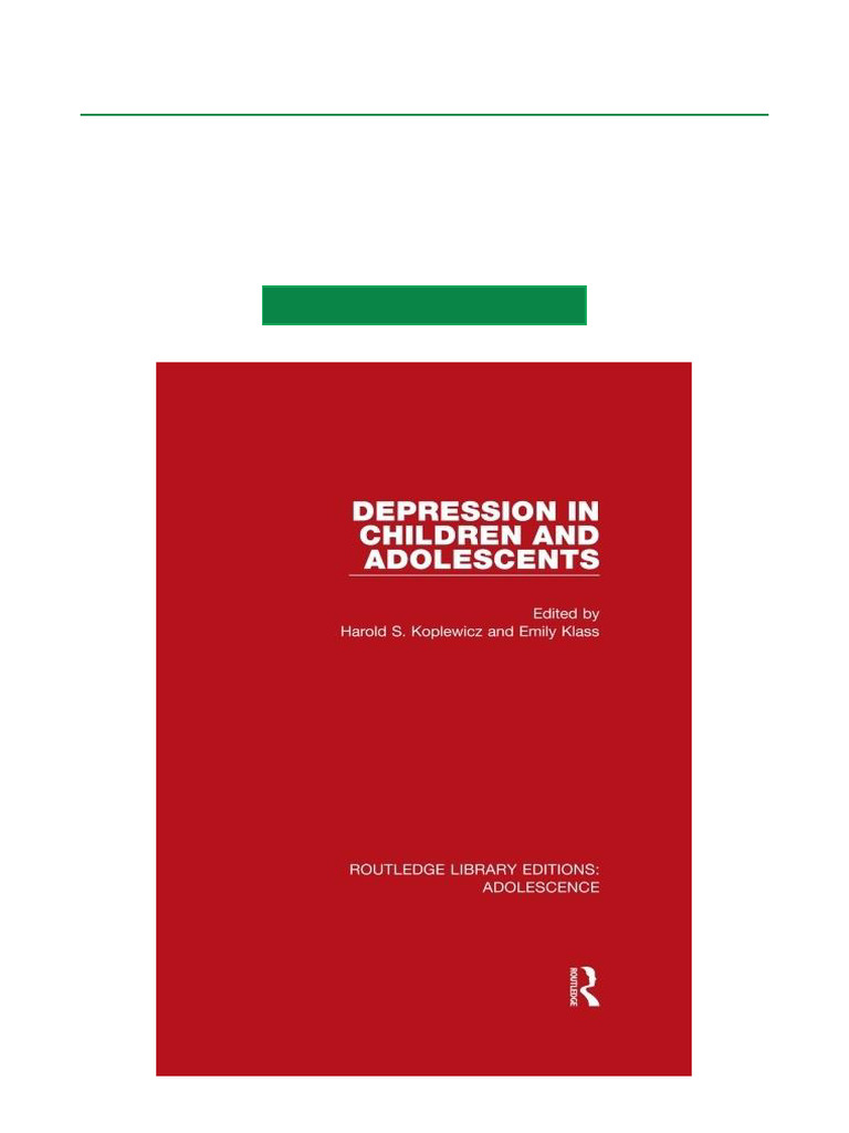 Depression in Children & Adolescents Guide | PDF | Mental Disorder ...