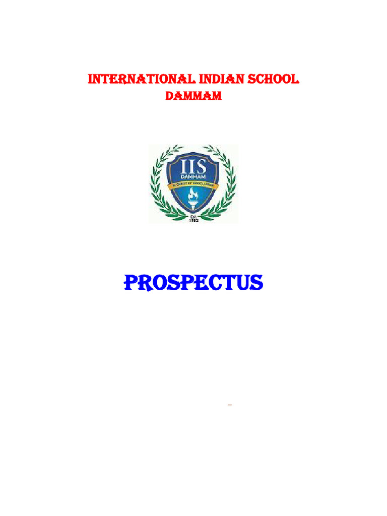 IISD Dammam Prospectus 2025-26 | PDF | Fee | Banks