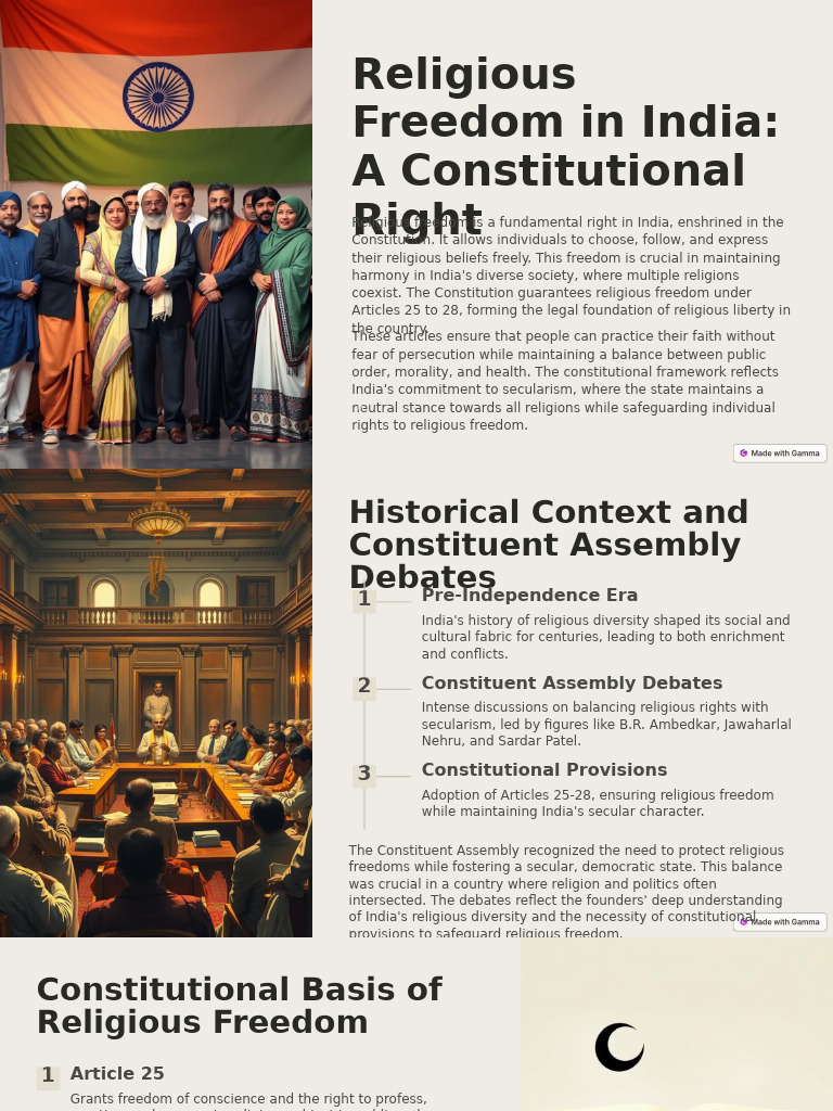 Religious Freedom in India: A Constitutional Overview | PDF | Freedom ...