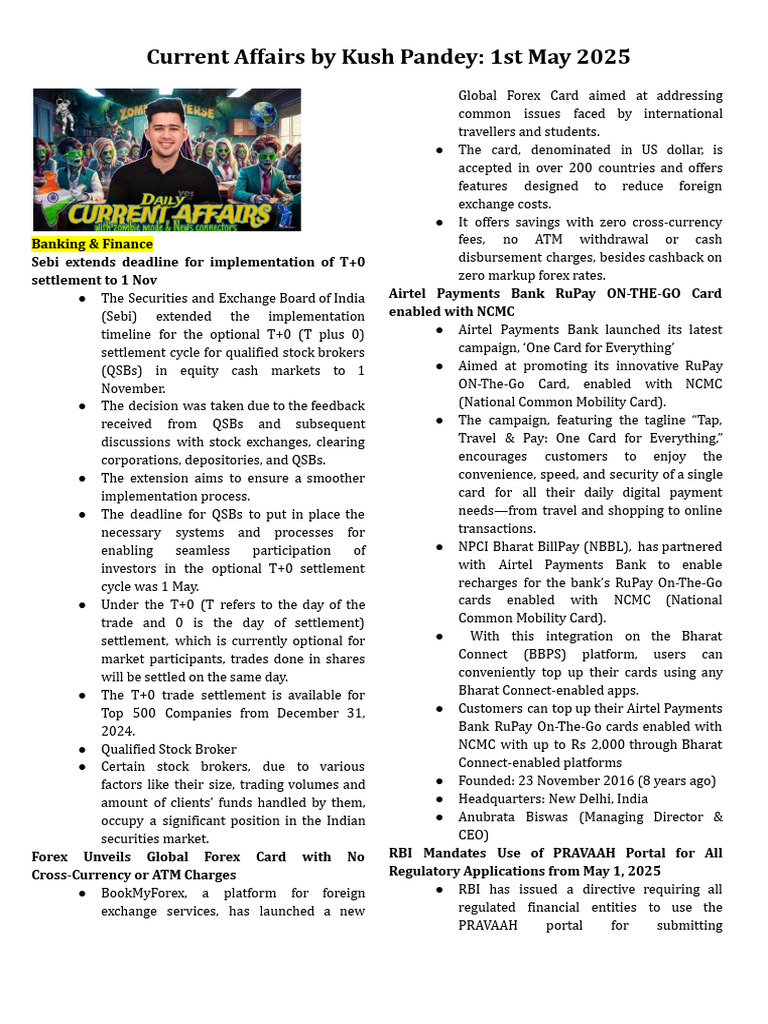 1st May 2025 Printable Pdf Pdf