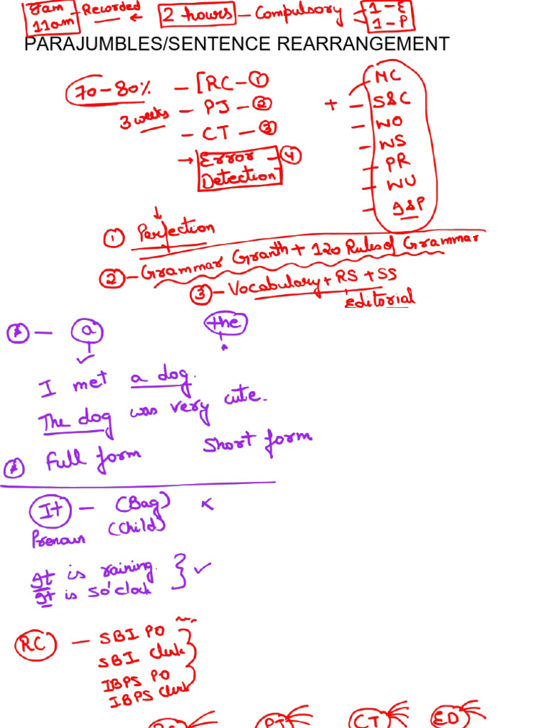 Parajumbles - Prelims Class 1 With Annotation 1st May | PDF