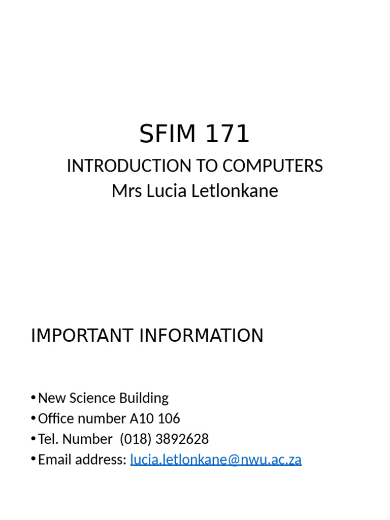 Ch01 - Introduction To Computers - PPT+ Repaired 1 | PDF | Computer ...
