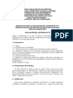 Instructivo Evaluacion Del Anteproyecto