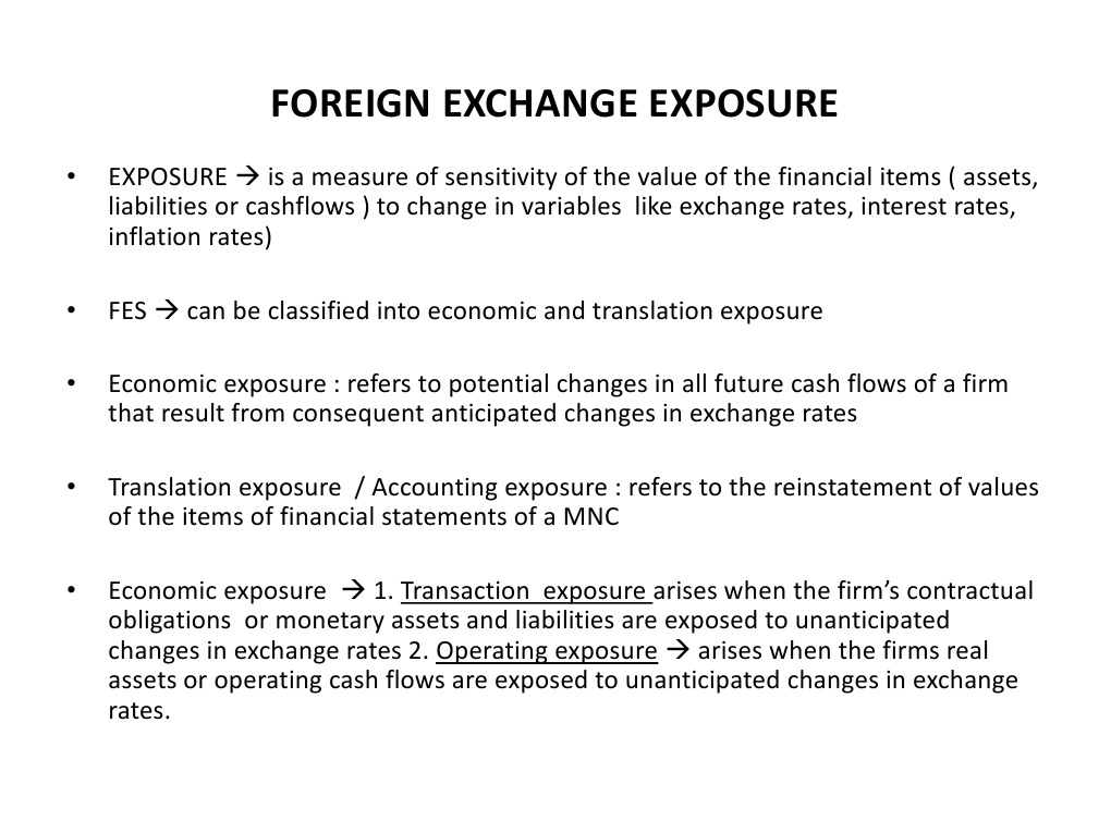 foreign exchange exposure example