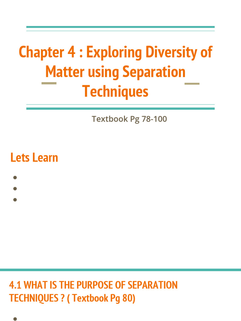 Separation Techniques for Mixtures | PDF | Distillation | Boiling