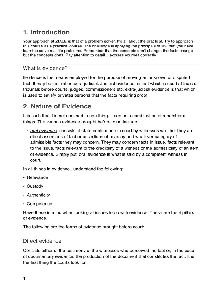 Understanding Judicial Evidence Types | PDF | Witness | Evidence (Law)