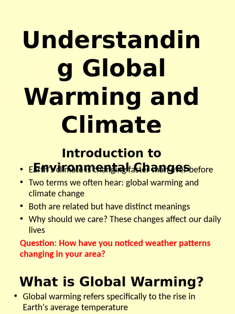 Understanding Global Warming and Climate Change | PDF | Climate Change ...